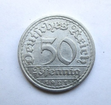 50 Fenigów 1921 r.  A. Niemcy