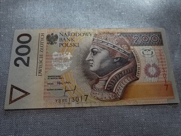 200zł banknot 1994 rok seria YB