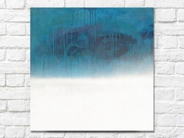 Obraz Zima 70x70 cm, akryl na płótnie, duży.