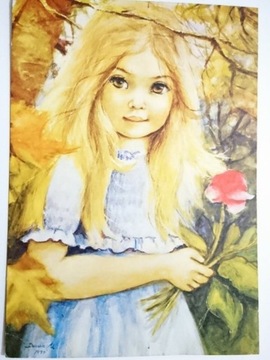 Kartki pocztowe z dziewczynkami Muszyńskiej
