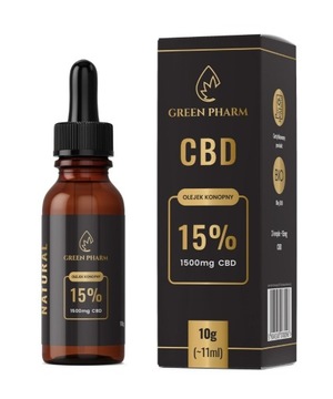 Olejek konopny CBD 15%% 11ml ekstrakcja alkoholowa