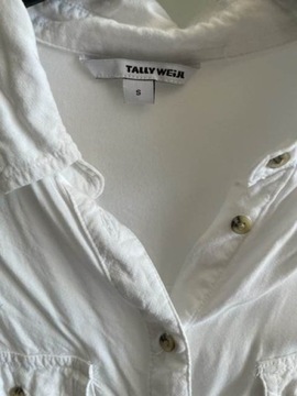 Biała koszula S 36 z długim rękawem Tally Weijl jak nowa