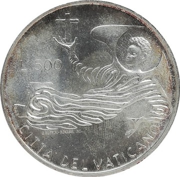 Watykan 500 lire 1969, Ag KM#115