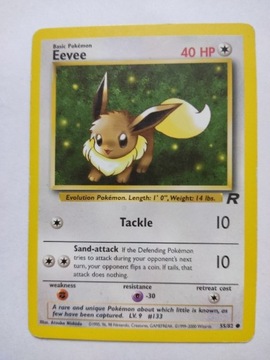 Pokemon Eevee 55/82 team Rocket 1999 stan 4/6