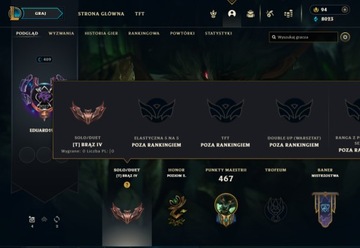 League of Legends Konto | 409lvl | 96 Skin | LAN