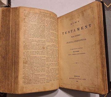 Biblia Gdańska 1889 Pismo Święte Berlin