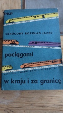 Skrocony rozklad jazdy pociagami lato 1966r