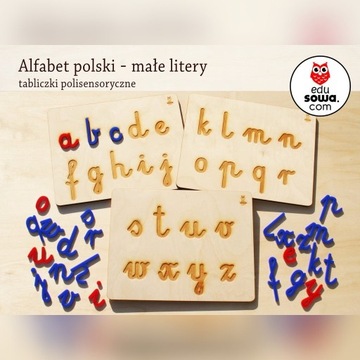 Alfabet polski małe litery -polisensoryczne