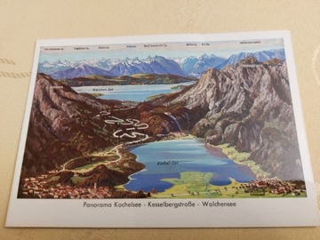 Kartka pocztówka jezioro Kochelsee Bawaria