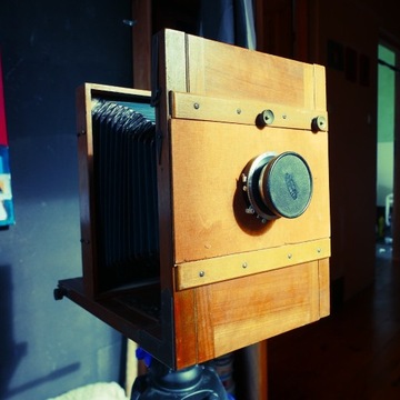Drewniany aparat mieszkowy 18x24 do kolodionu