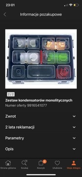 Zestaw kondensatorów monolitycznych