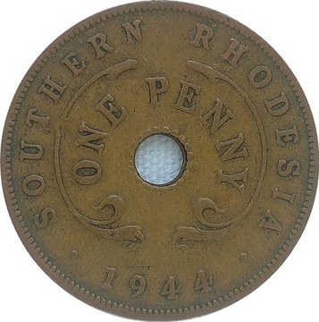 Rodezja Południowa 1 penny 1944, KM#8a