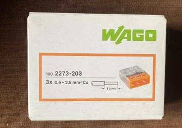 WAGO SZYBKOZŁĄCZKA 3x0,5-2,5 mm, 100 szt