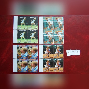 St Vincent 1988 MNH Tenis Gwiazdy Tenisa WYBIERAJ