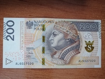 Banknot 200 zł seria AL