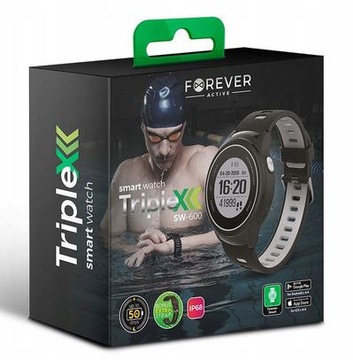 Smartwatch Forever TripleX GPS SW-600 czarno-szary