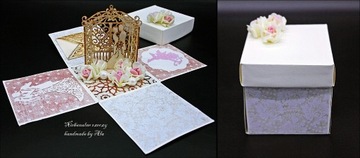 Exploding box kartka życzenia na ślub na wesele