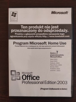 Microsoft Office 2003 Professional 1 PC PL