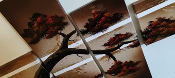Ręcznie malowany obraz "drzewo bonsai" 