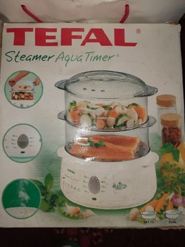 TEFAL steamer aqua timer 100% sprawny 1 użyty