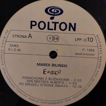 Marek Biliński - E=mc2 1984 (BRAK OKŁADKI)