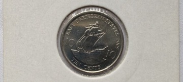Państwa Wschodniokaraibskie 10 centów,2009 r. #S70