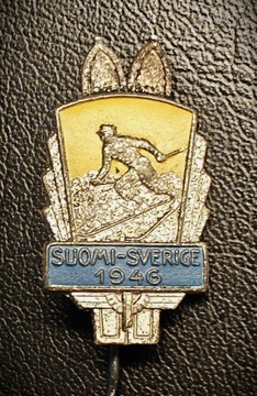 zawody Szwecja 1946 odznaka oryginalna 