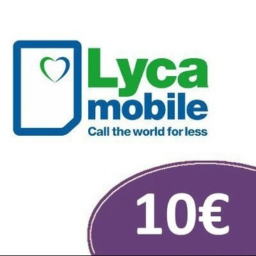 Doładowanie Lyca Mobile €10 Euro Kod Niemcy DE