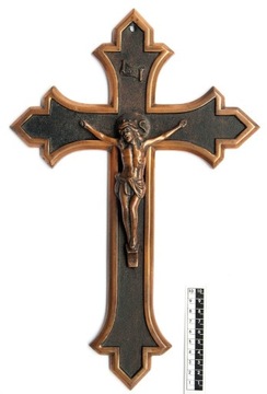 Krucyfiks Krzyż metalowy duży