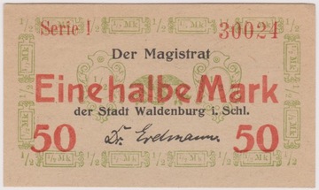 Waldenburg (Wałbrzych), 1/2 Mk, b.d. (I 30024)