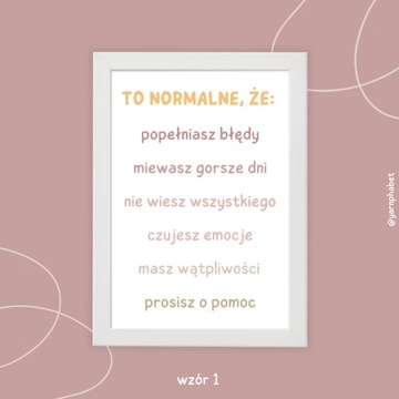 Plakat A4 "To normalne, że popełniasz błędy"