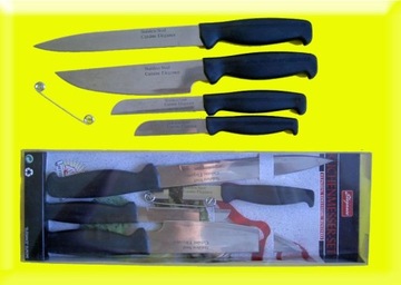 Komplet zestaw noży 4 szt + przystawka do plastrów