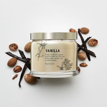 Świeca Vanilla Wanilia Karmel Migdał Duża 3 knoty 