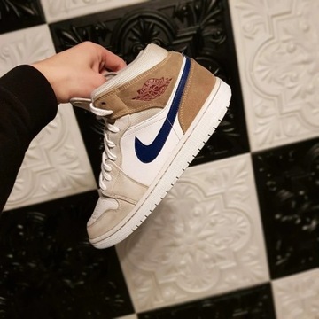 Nike Air Jordan 1 Mid Tan Suede 