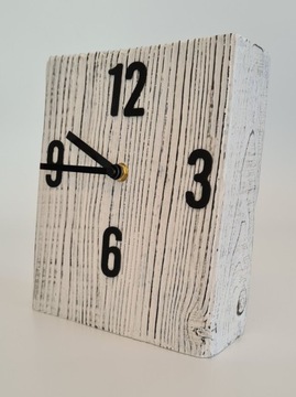 Zegar stojący Palone stare drewno Ręcznie robiony