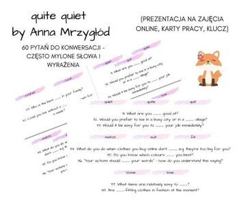 quite quiet gra materiały na konwersacje angielski