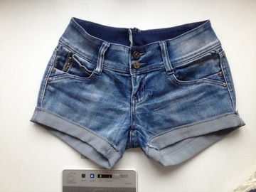 Szorty handmade xs s 34 36 jeansowe jeans spodenki