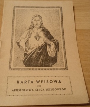 Karta wpisowa do serca Jezusowego 