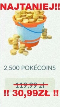 Pokemon Go 2500 POKECOINS Poke Coins  NAJTANIEJ