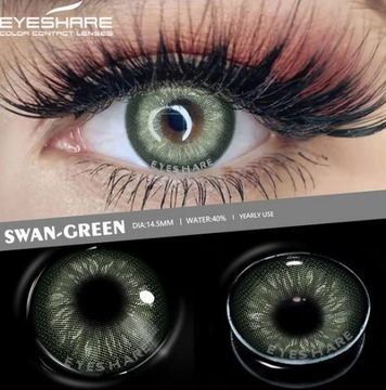 Soczewki kontaktowe eyeshare dwa kolory green/grey