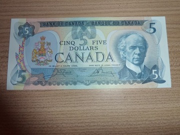 banknot 5 dolarów knadyjskich z 1979 roku stan bdb