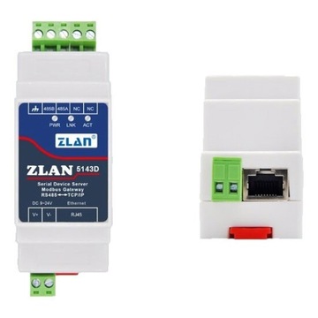 ZLAN 5143D RS485 na Ethernet konwerter DIN