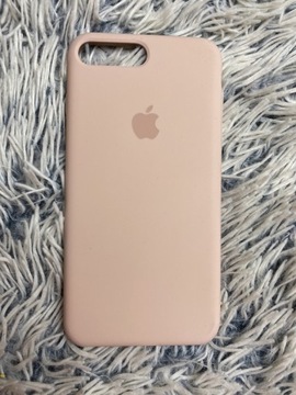 etui iPhone 7 8 plus + apple silicone case różowy