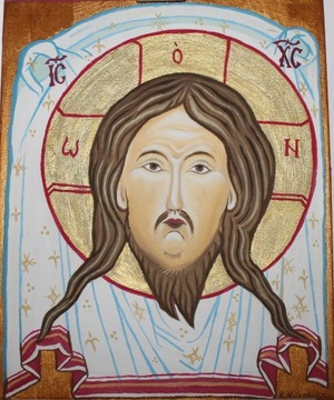 obraz olejny Mandylion ikona twarz Jezus Chrystus