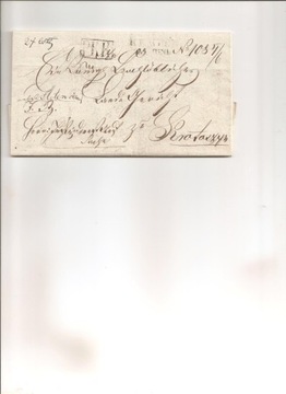 List paczkowy,Kempen(Kępno) 1827 rok