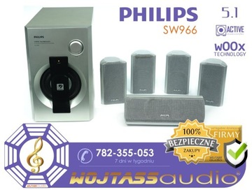 Zestaw 5.1 kolumn kina domowego PHILIPS Subwoofer