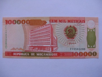 Mozambik - 100000 Meticais - 1993 - P139 - St.1