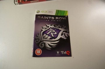 Okładka Saints Row the third xbox 360
