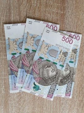 Banknot 500 zł nowy