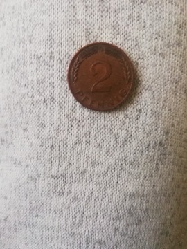 NIEMCY 2 Pfennig z 1970 roku G nie zwlekaj Okazja